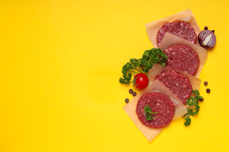 Ingredient for cooking grilled meat - ground meatの写真素材