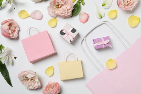 Concept of spring shopping and season saleの写真素材