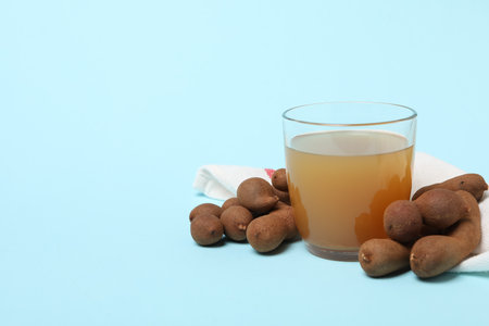 Fresh sweet drink - tamarind juice, tasty drink for refreshingの写真素材