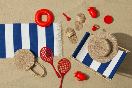 Summer vibes, vacation and relax in summer timeの写真素材