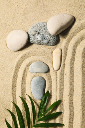 Composition for Zen, Relaxation, Harmony and Balance conceptの写真素材