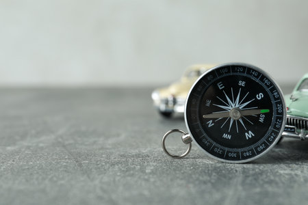 Traveling, adventure and vacation concept with compassの写真素材