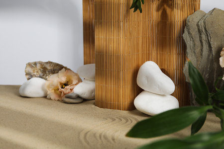 Composition for Zen, Relaxation, Harmony and Balance conceptの写真素材