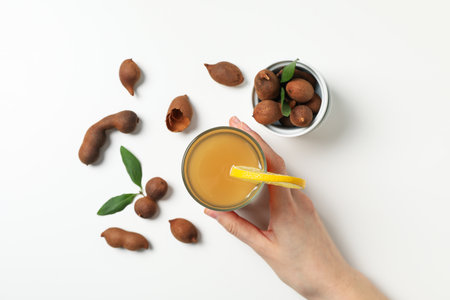 Fresh sweet drink - tamarind juice, tasty drink for refreshingの写真素材