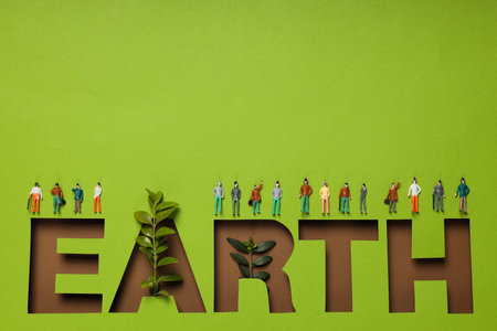 Earth Day, Environment and Eco concept, space for textの写真素材