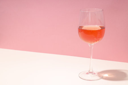 Glass of wine, delicious alcohol drink in glassの写真素材