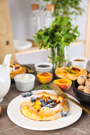 Fruit galette, composition for tasty food conceptの写真素材