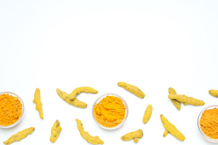 Fragrant seasoning - turmeric, one of the main ingredients in Indian curryの写真素材