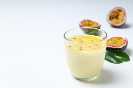 Concept of delicious food - Passion fruit mousseの写真素材