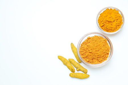 Fragrant seasoning - turmeric, one of the main ingredients in Indian curryの写真素材