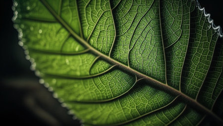 Picture of leaf created with Generative AI technologyの素材