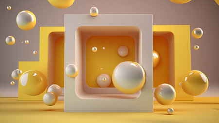 Summer abstract background created with Generative AI technologyの素材
