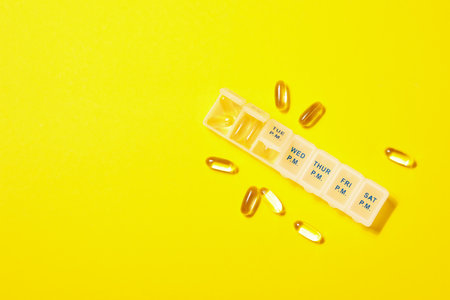 Immunity support capsules - Omega, health care conceptの写真素材