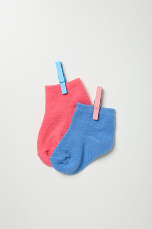 Concept of pregnancy and maternity, top viewの写真素材