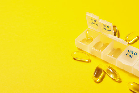 Immunity support capsules - Omega, health care conceptの写真素材