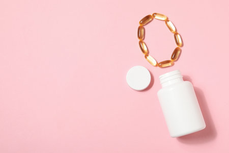 Immunity support capsules - Omega, health care conceptの写真素材