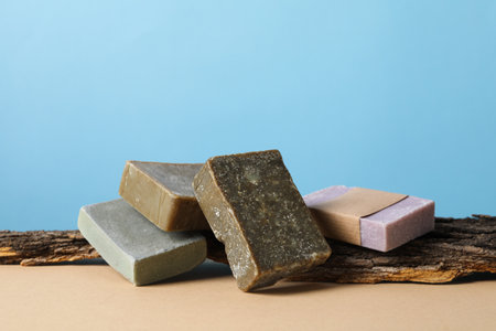 Soap - spa, beauty procedures and skin care concept, space for textの写真素材