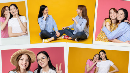 Image for concept of Happy Sisters dayの写真素材