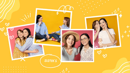 Image for concept of Happy Sisters dayの写真素材
