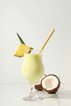 Fresh summer cocktail - Pina colada, fresh summer drink concept
