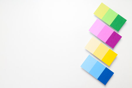 Concept of colors for design, color palettes, space for textの写真素材