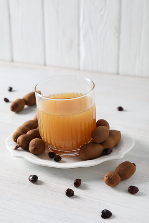 Fresh sweet drink - tamarind juice, tasty drink for refreshingの写真素材