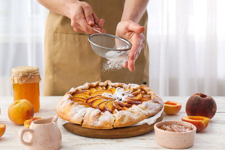 Fruit galette, composition for tasty food conceptの写真素材