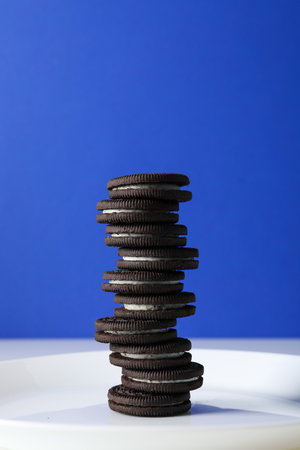 16.02.2022 - Odessa, Ukraine: Concept of tasty cookie with Oreoのeditorial素材