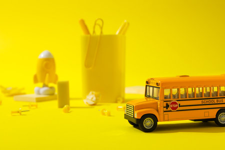 Concept of school education with school accessoriesの写真素材