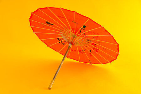 Traditional japanese umbrella, traditional japanese accessories conceptの写真素材