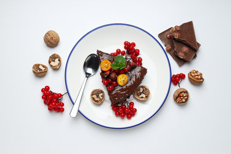 Tasty dessert - Chocolate cake, concept of delicious dessert