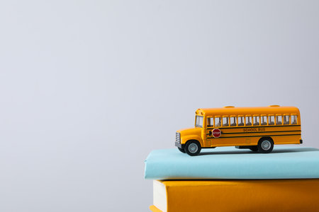 Concept of school education with school accessories, space for textの写真素材