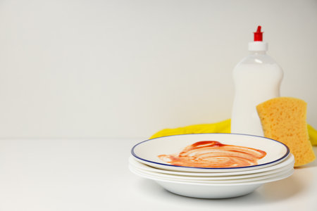 Detergent, accessories for dish washing and cleaningの写真素材