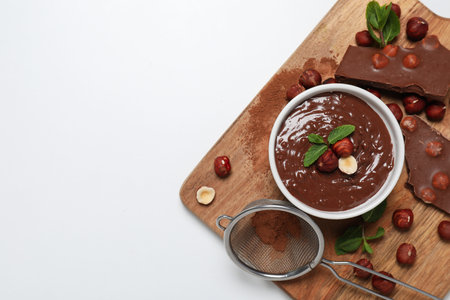 Tasty and delicious sweet food concept - chocolate pasteの写真素材