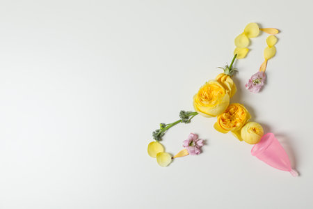 Women's health and women's healthcare concept with uterusの写真素材