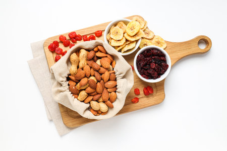Tasty food concept - dried delicious fruits, tasty dried foodの写真素材