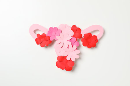 Women's health and women's healthcare concept with uterus