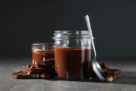 Tasty and delicious sweet food concept - chocolate pasteの写真素材