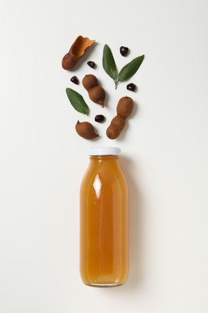 Fresh sweet drink - tamarind juice, tasty drink for refreshingの写真素材