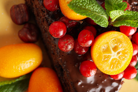 Tasty dessert - Chocolate cake, concept of delicious dessertの写真素材