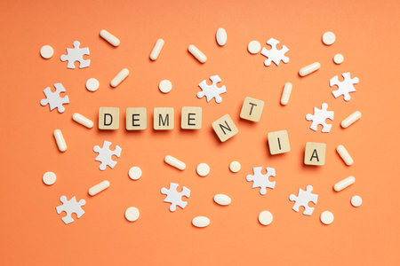 Dementia and parkinson's disease, ADHD, composition for head disease themeの写真素材