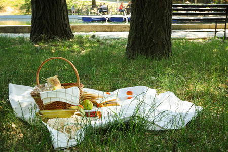 Spending time in nature - picnic, accessories for picnicの写真素材