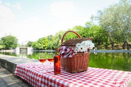 Spending time in nature - picnic, accessories for picnicの写真素材