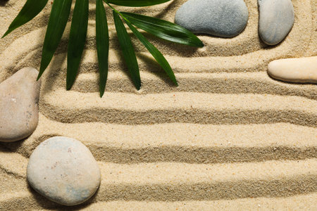 Composition for Zen, Relaxation, Harmony and Balance conceptの写真素材