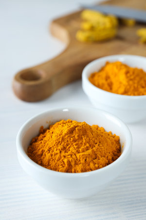 Fragrant seasoning - turmeric, one of the main ingredients in Indian curryの写真素材