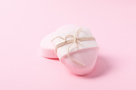 Concept of bath and skin care accessories - soapの写真素材