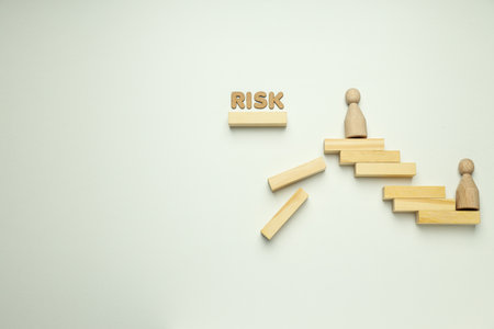 Risk protection and eliminating the risk, space for textの写真素材