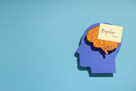Mental disorder - Bipolar disorder, space for textの写真素材