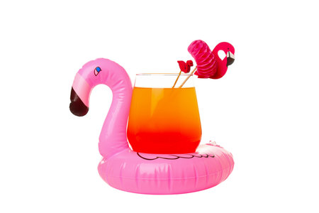 Drinks - fresh summer cocktail for refreshing, isolated on white backgroundの写真素材