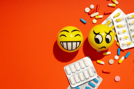 Mental disorder - Bipolar disorder, space for textの写真素材